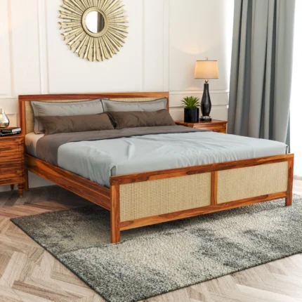Royal Solid Sheesham Wooden Jali Bed